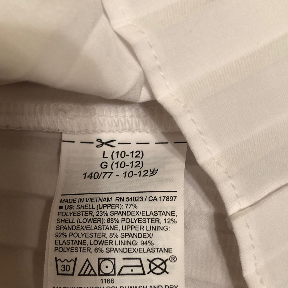 Old Navy Athletic White Pleated Dress with Navy Trim - Picture 5 of 5